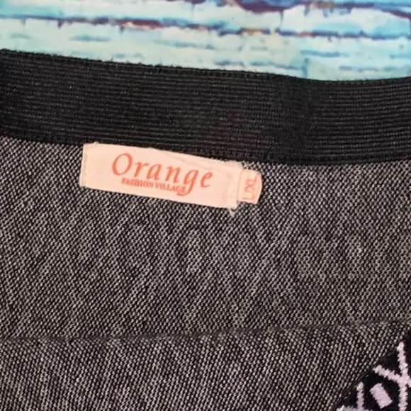 5 for $25 - Orange Fashion Village A-Line Skirt - Picture 3 of 4